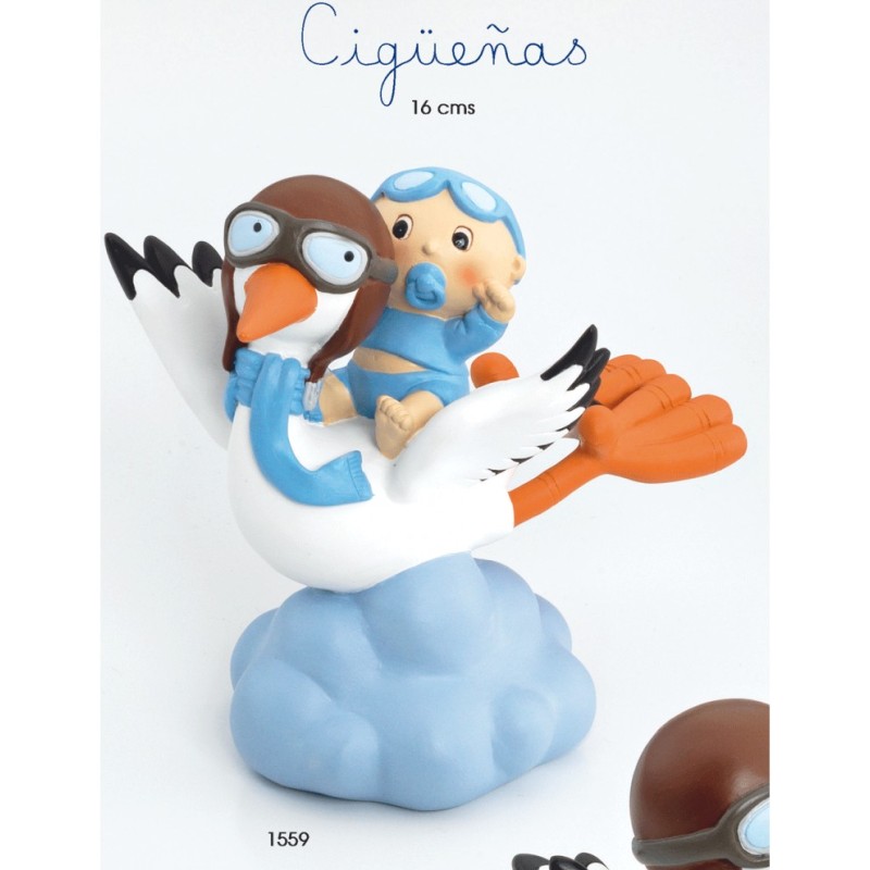 Figura Tarta Bautizo Súper Cigüeña