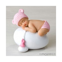 Figura nena bebè rosa dormint