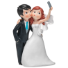 FIGURA PARA TARTA NOVIOS HACIÉNDOSE UN SELFIE!!