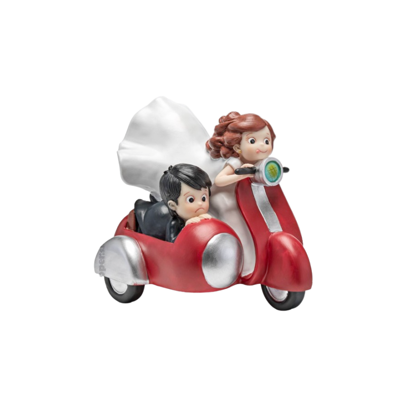 Figura Tarta. Novios en sidecar!!!